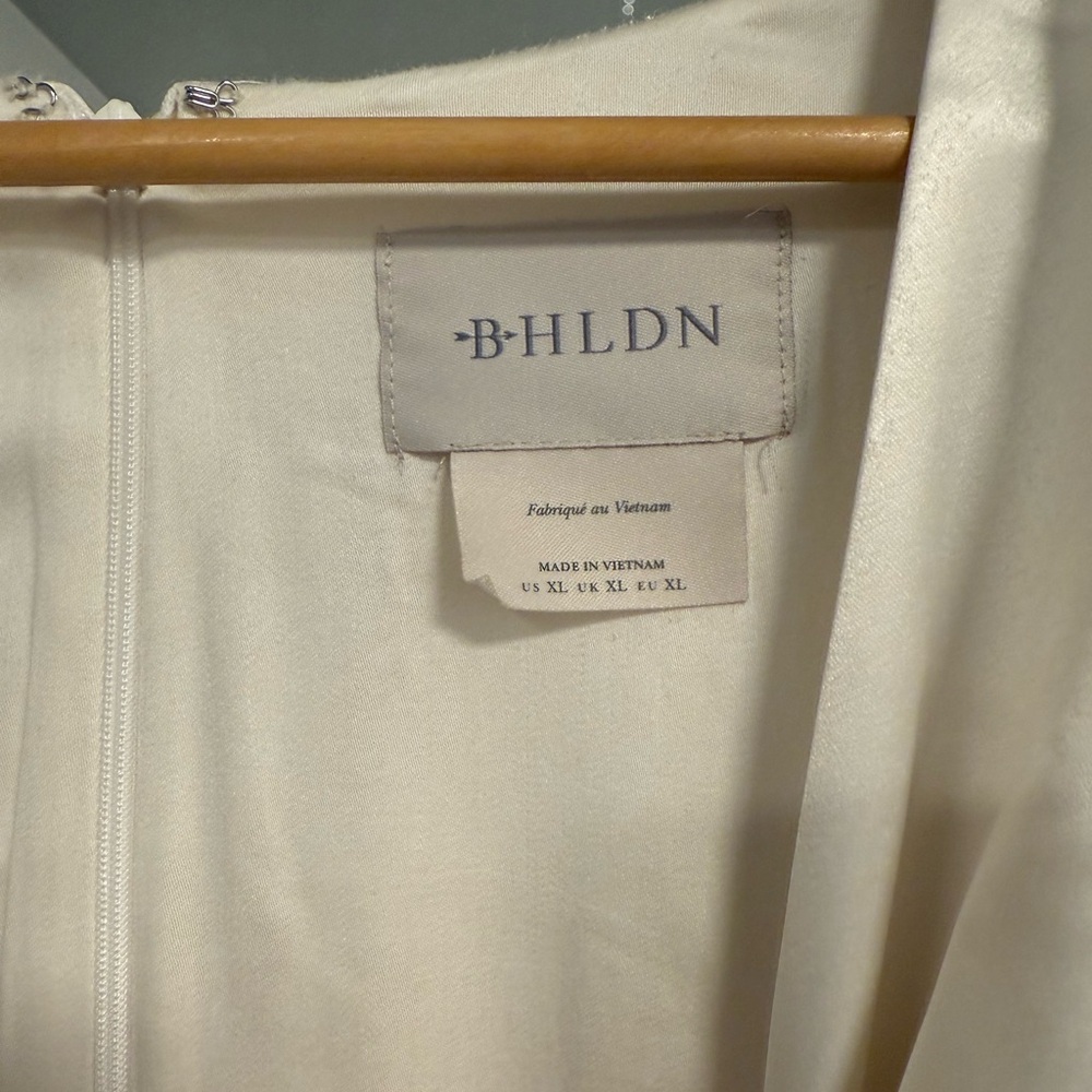 BHLDN Cream Long Sleeve Knot Dress - Picture 5 of 8